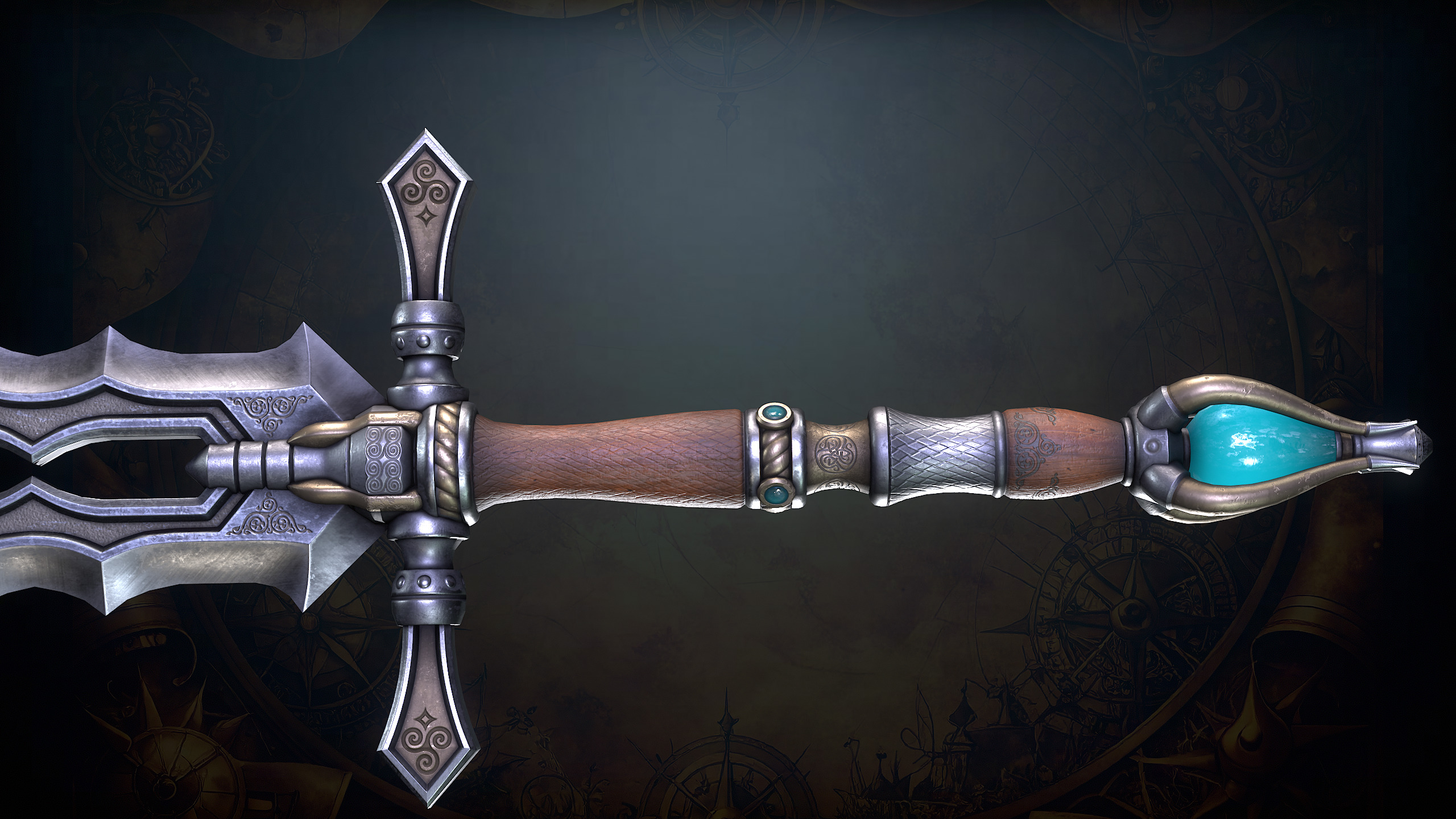 Fantasy Weapons 2 Low-poly 3D model_34