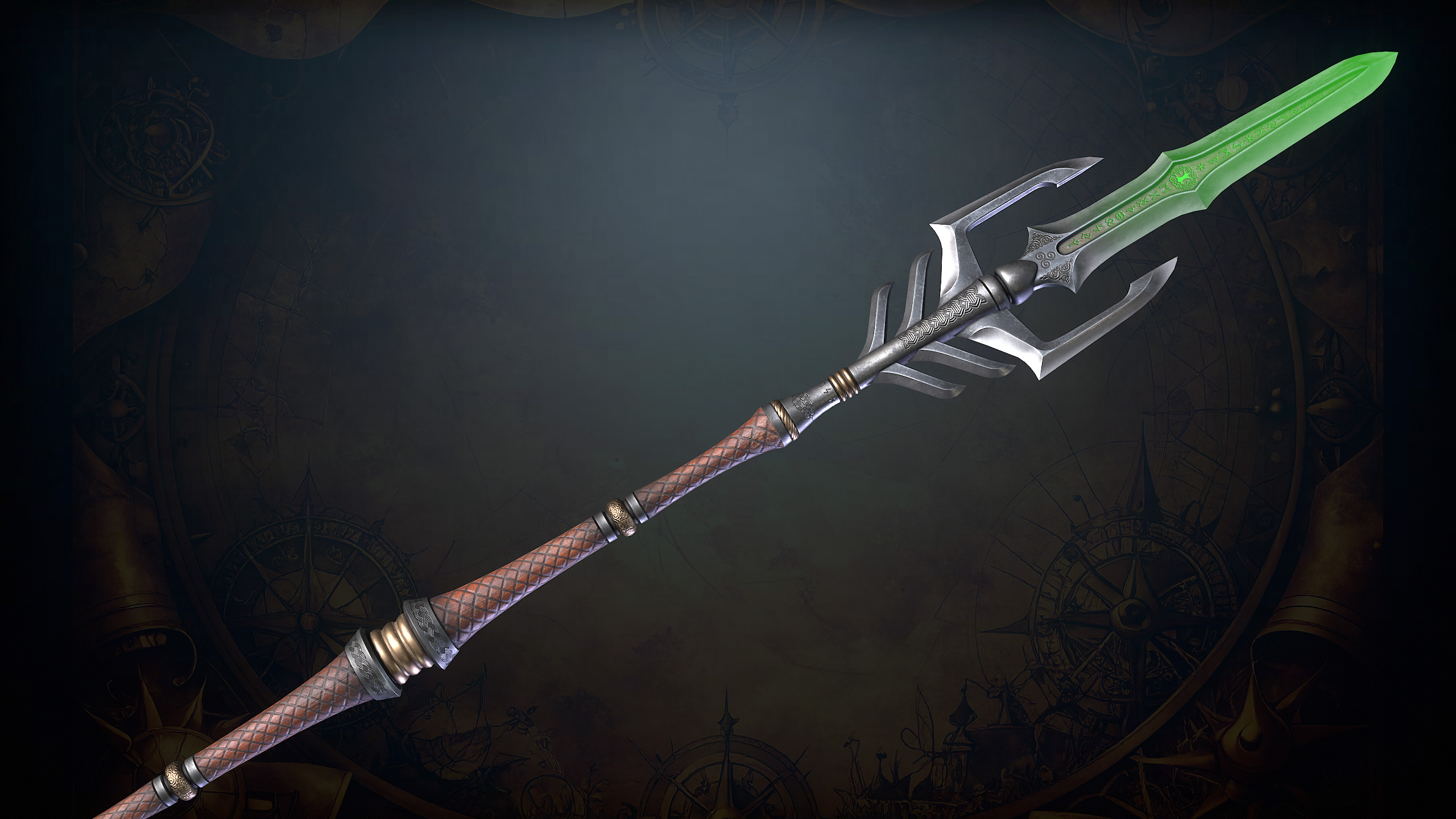 Fantasy Weapons 2 Low-poly 3D model_41