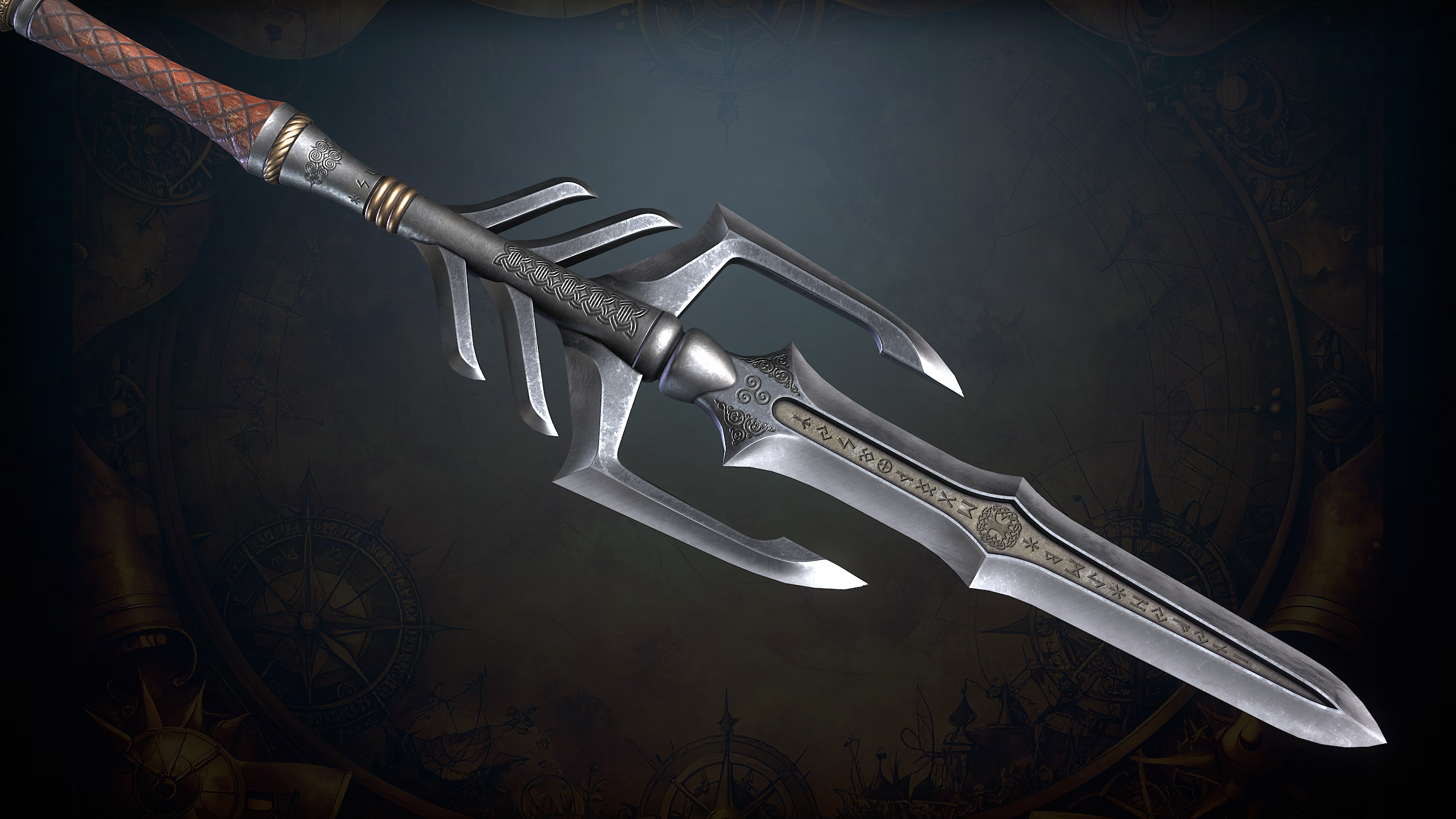 Fantasy Weapons 2 Low-poly 3D model_40