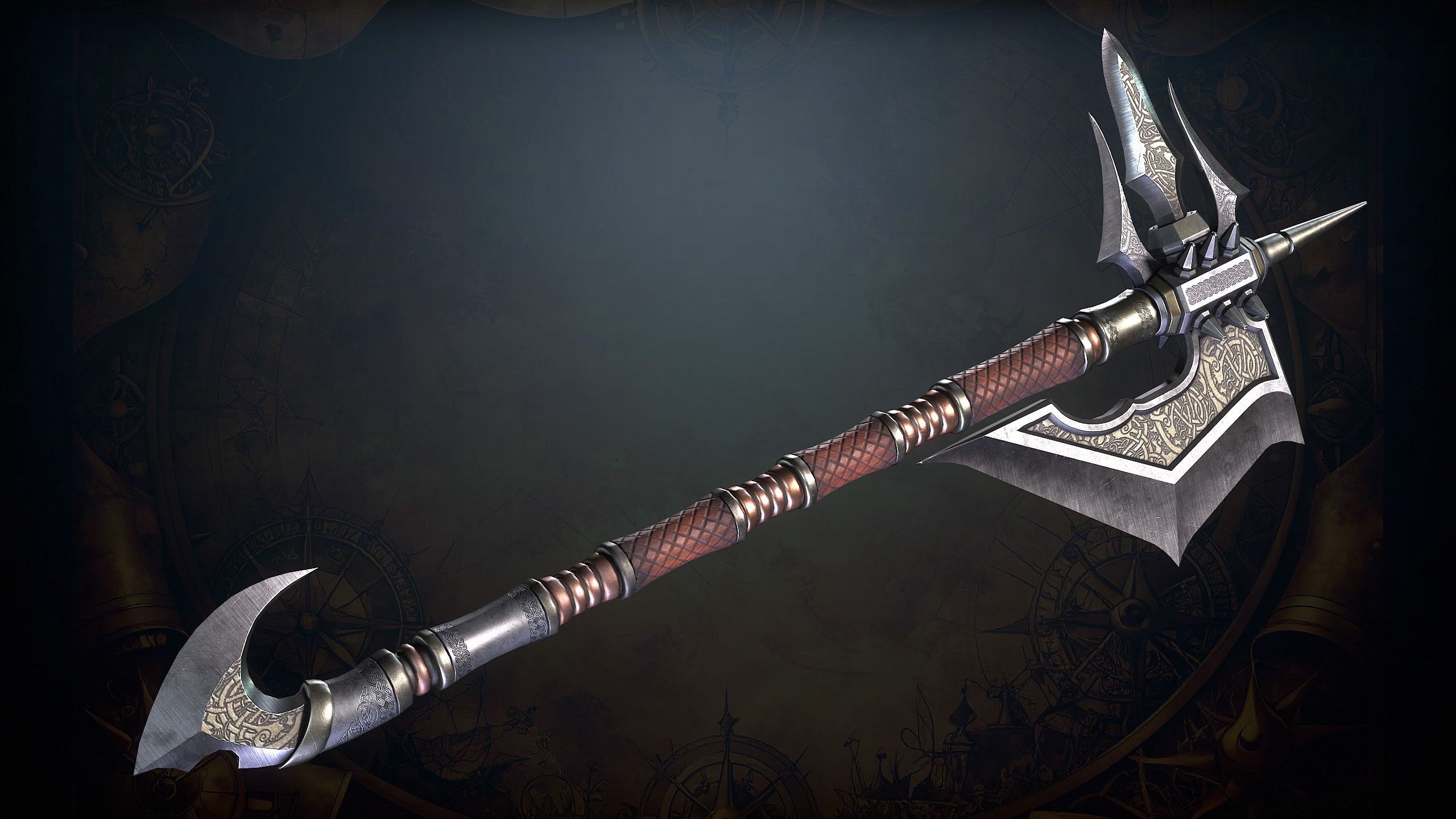 Fantasy Weapons 2 Low-poly 3D model_4