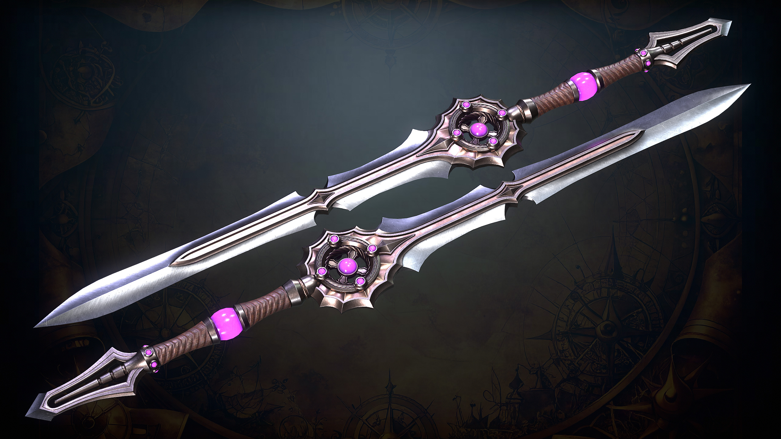 Fantasy Weapons 2 Low-poly 3D model_22