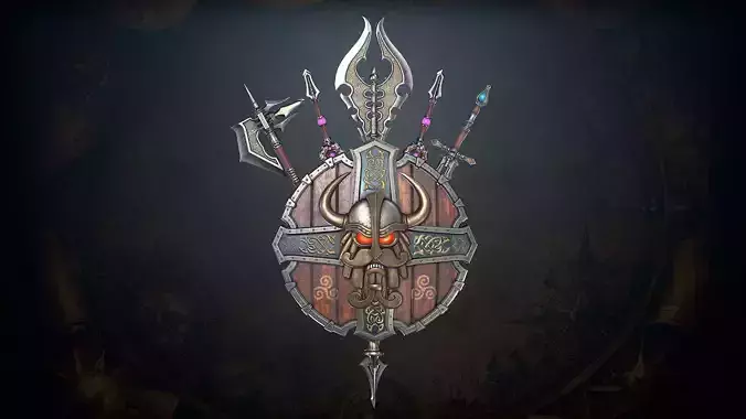 Fantasy Weapons 2 Low-poly 3D model