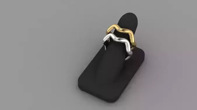 wavy ring 3D print model