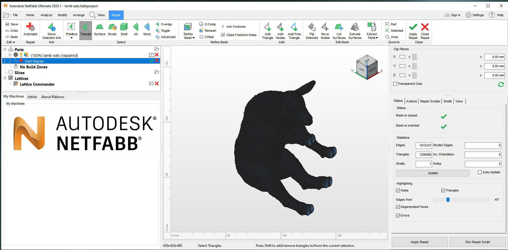 Lamb eats 3D print model_13