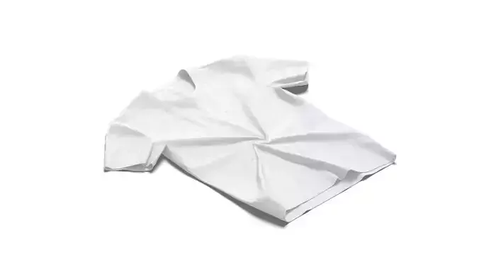 Flat Lay T-shirt - twisted fabric basic tshirt Low-poly 3D model