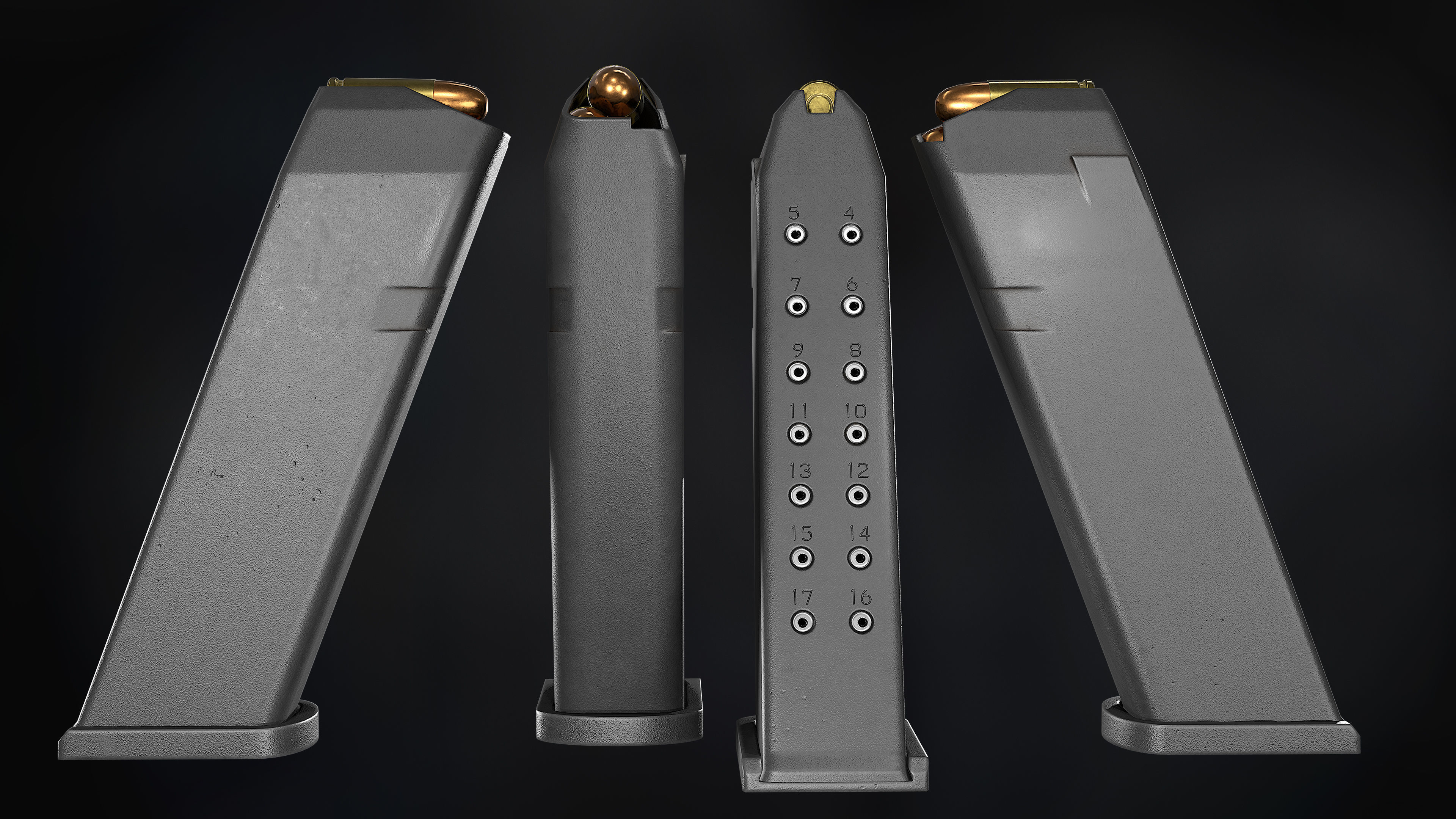 Glock 17 Gen 3 Low-poly 3D model_4