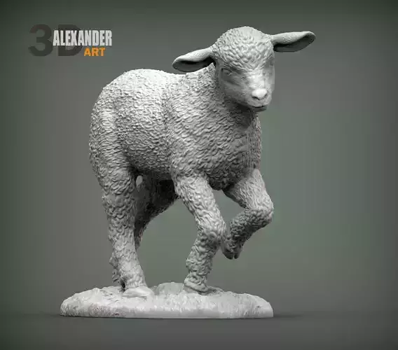 Lamb runs 3D print model
