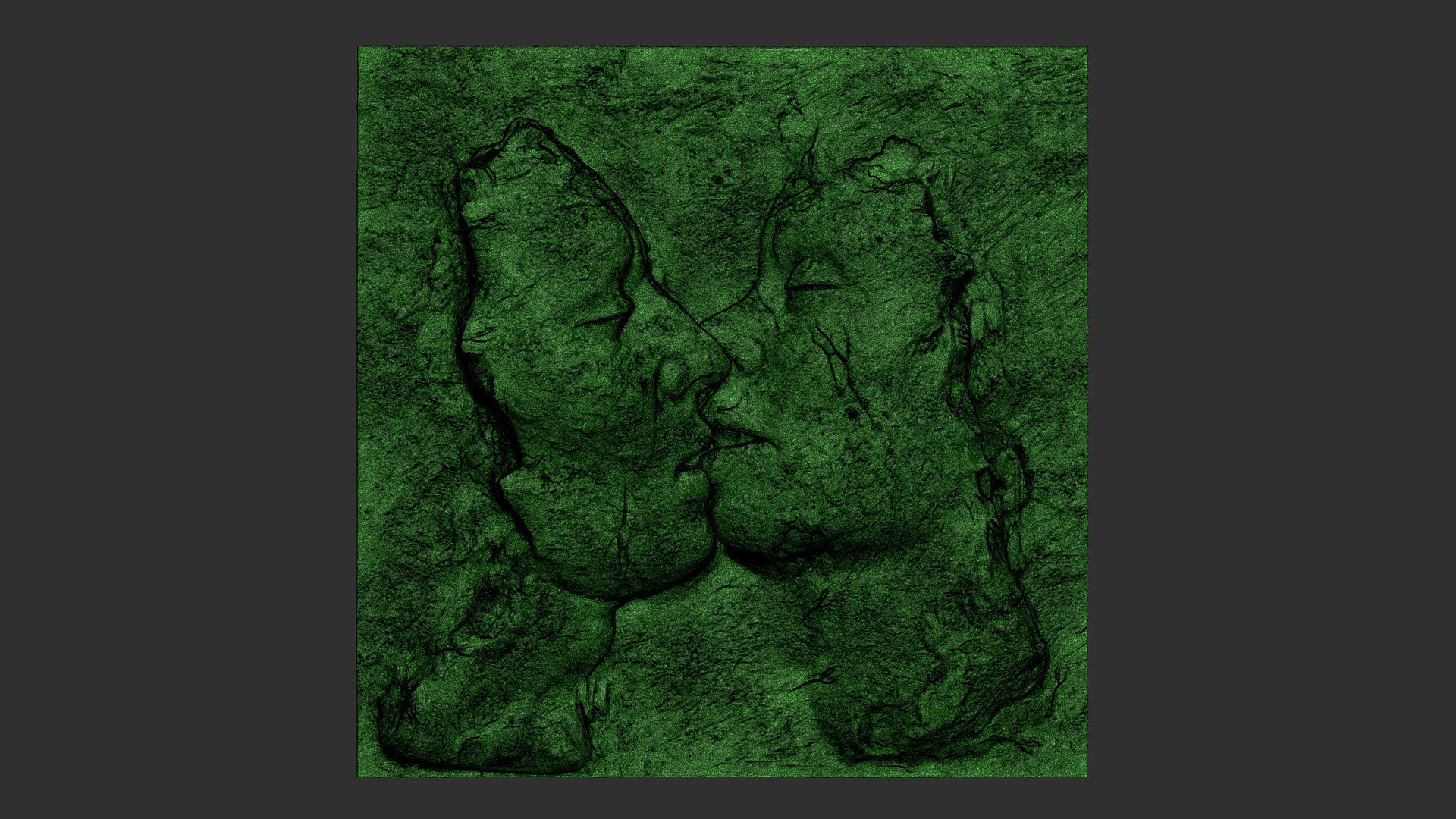 Kissing couple wall decor  for cnc carving 3D print model_8