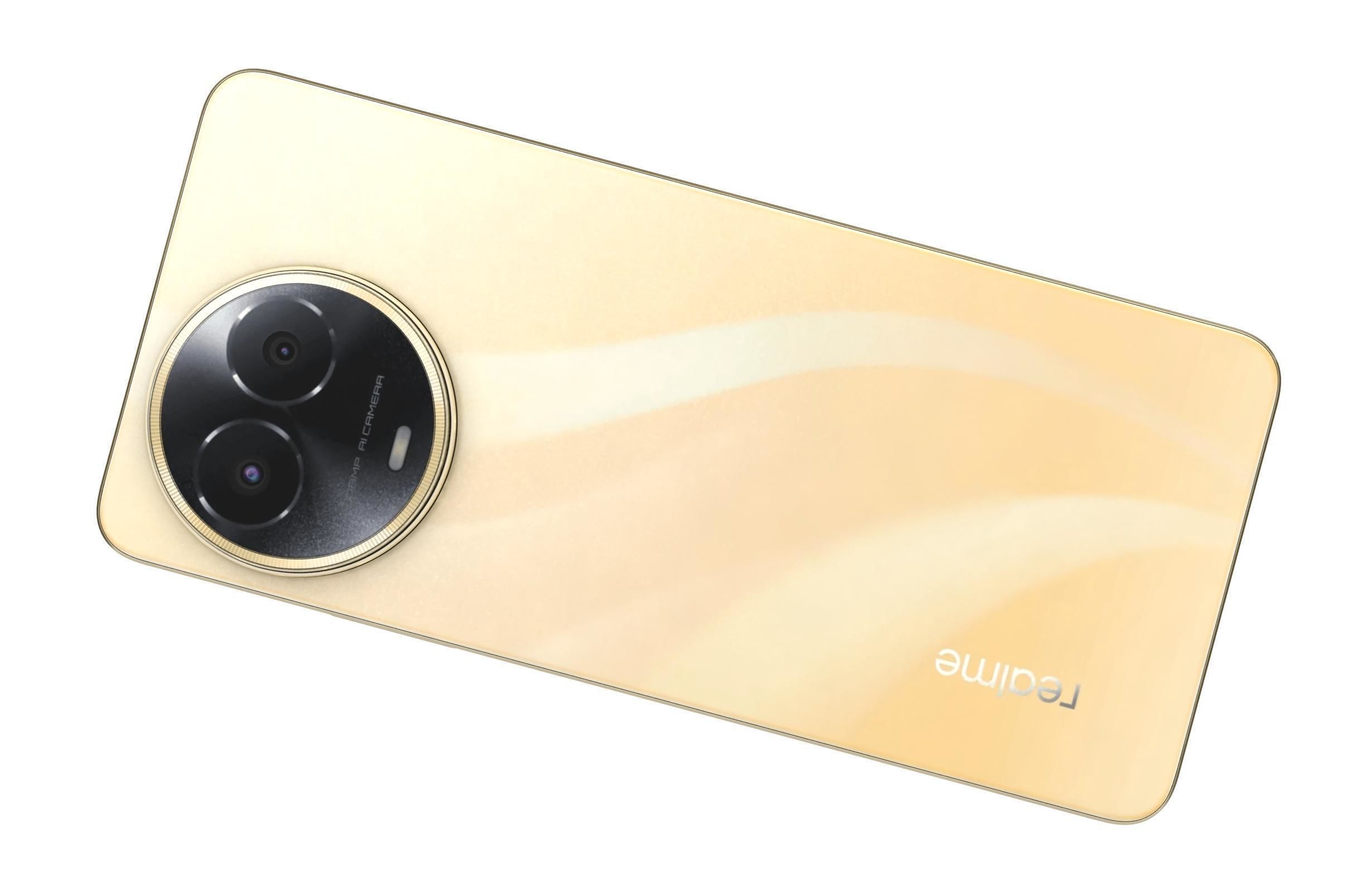 Realme 11 5G Black And Gold Low-poly 3D model_24