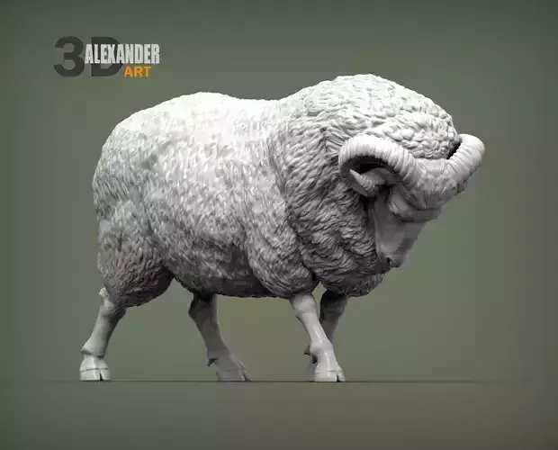 Ram attacks 3D print model