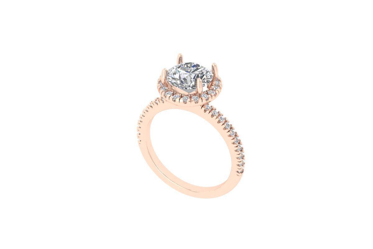 Emerald Solitaire Ring 3D print model_4