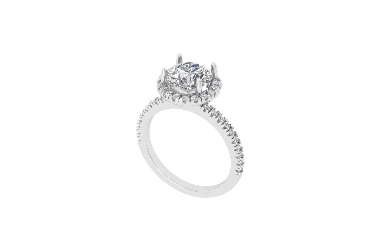 Emerald Solitaire Ring 3D print model_5