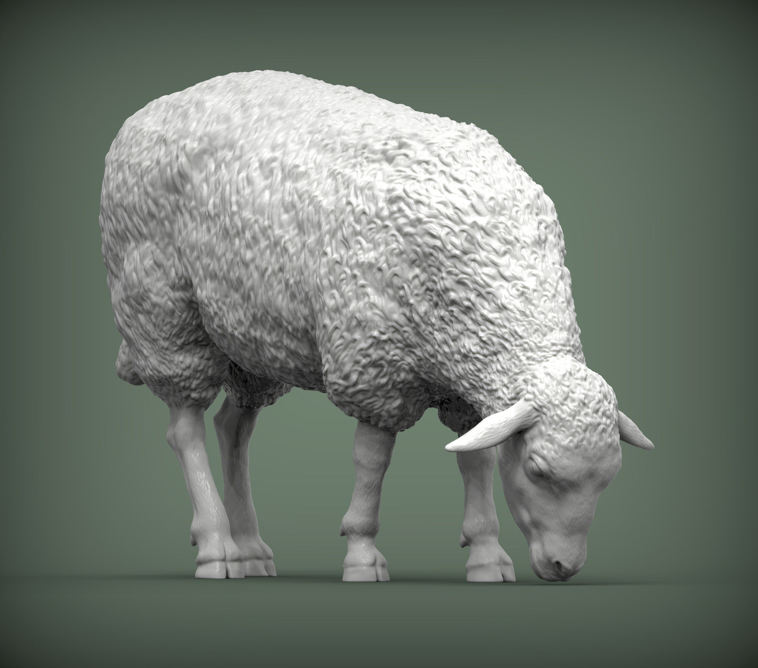 Sheep eat 3D print model_3