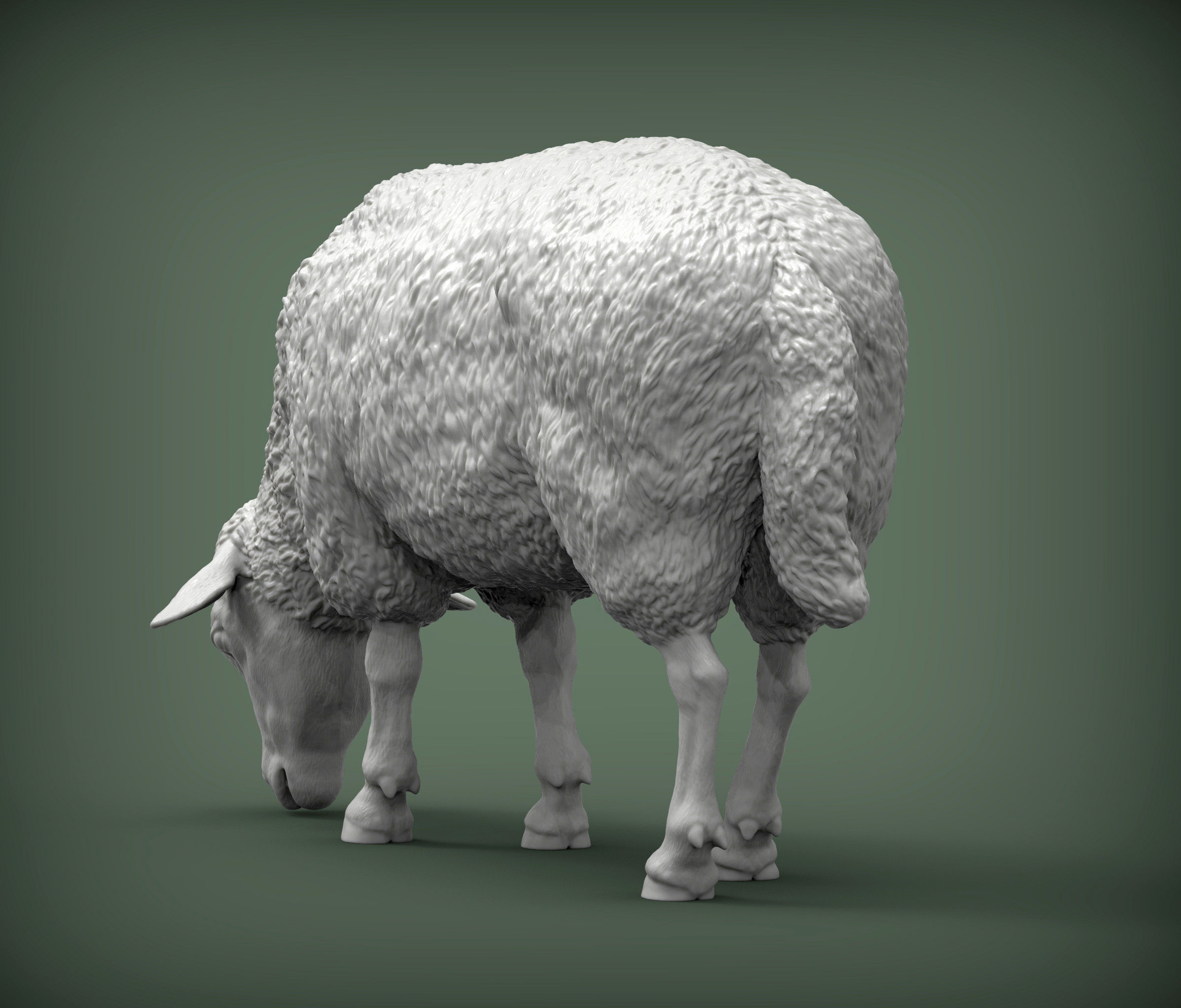 Sheep eat 3D print model_6