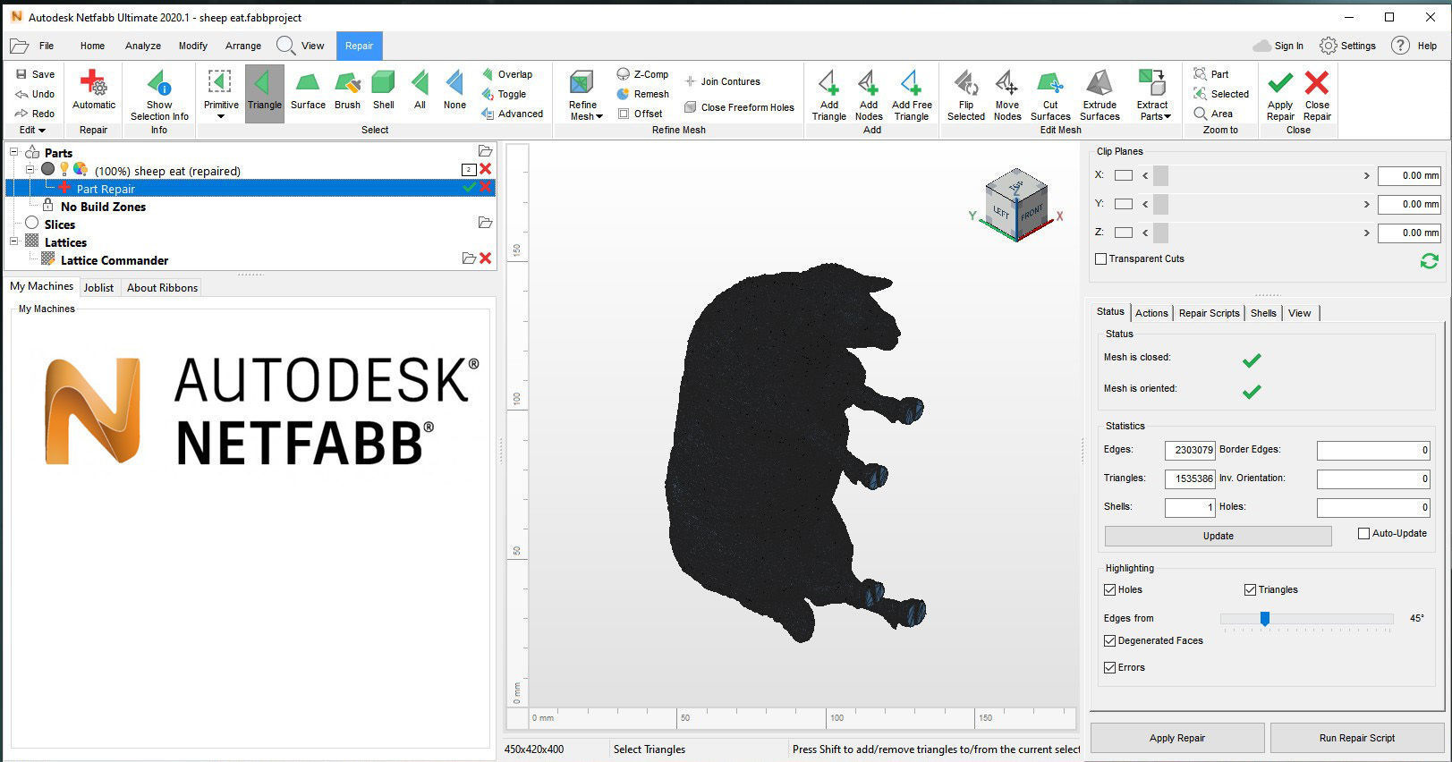 Sheep eat 3D print model_13