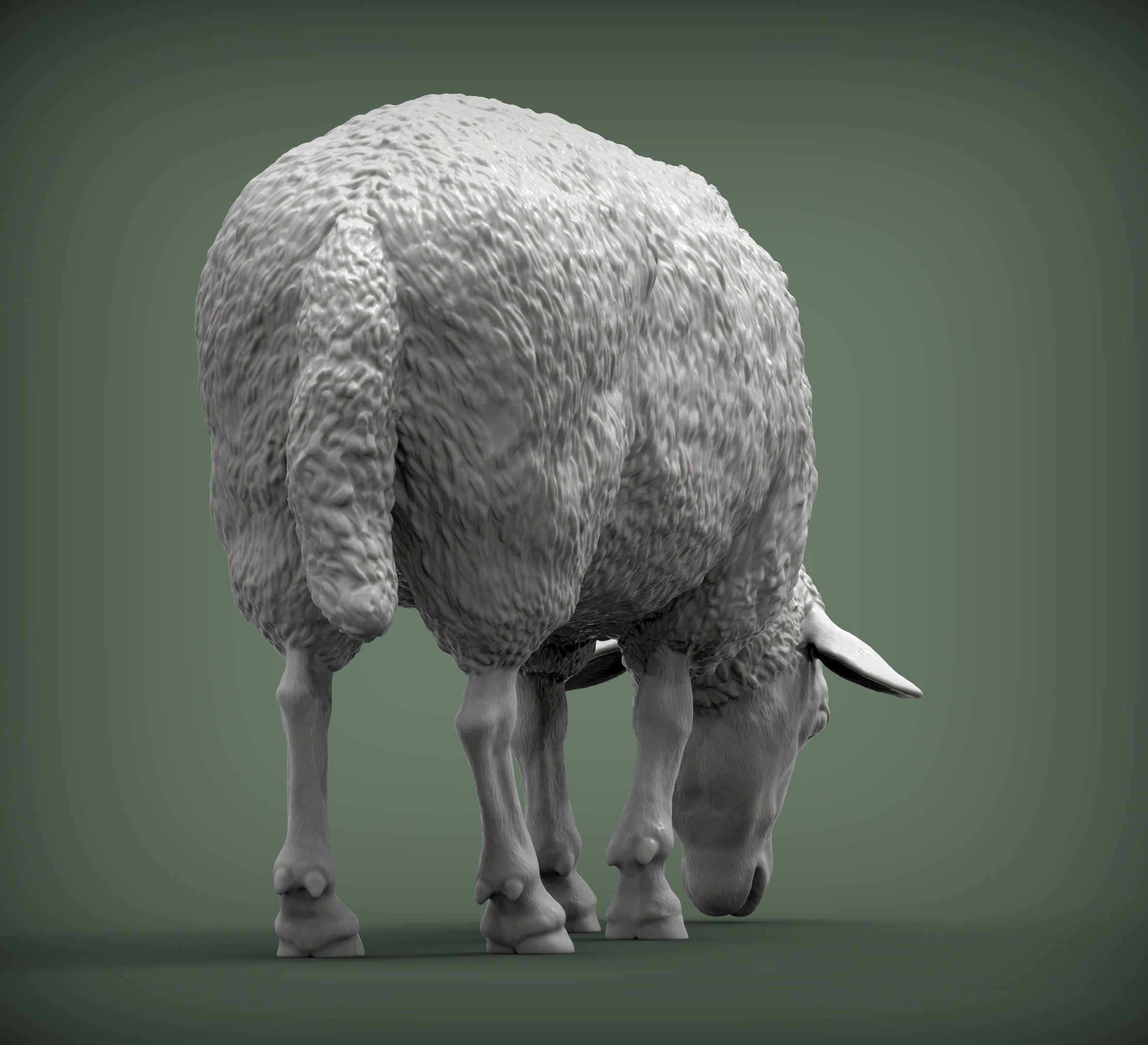 Sheep eat 3D print model_5