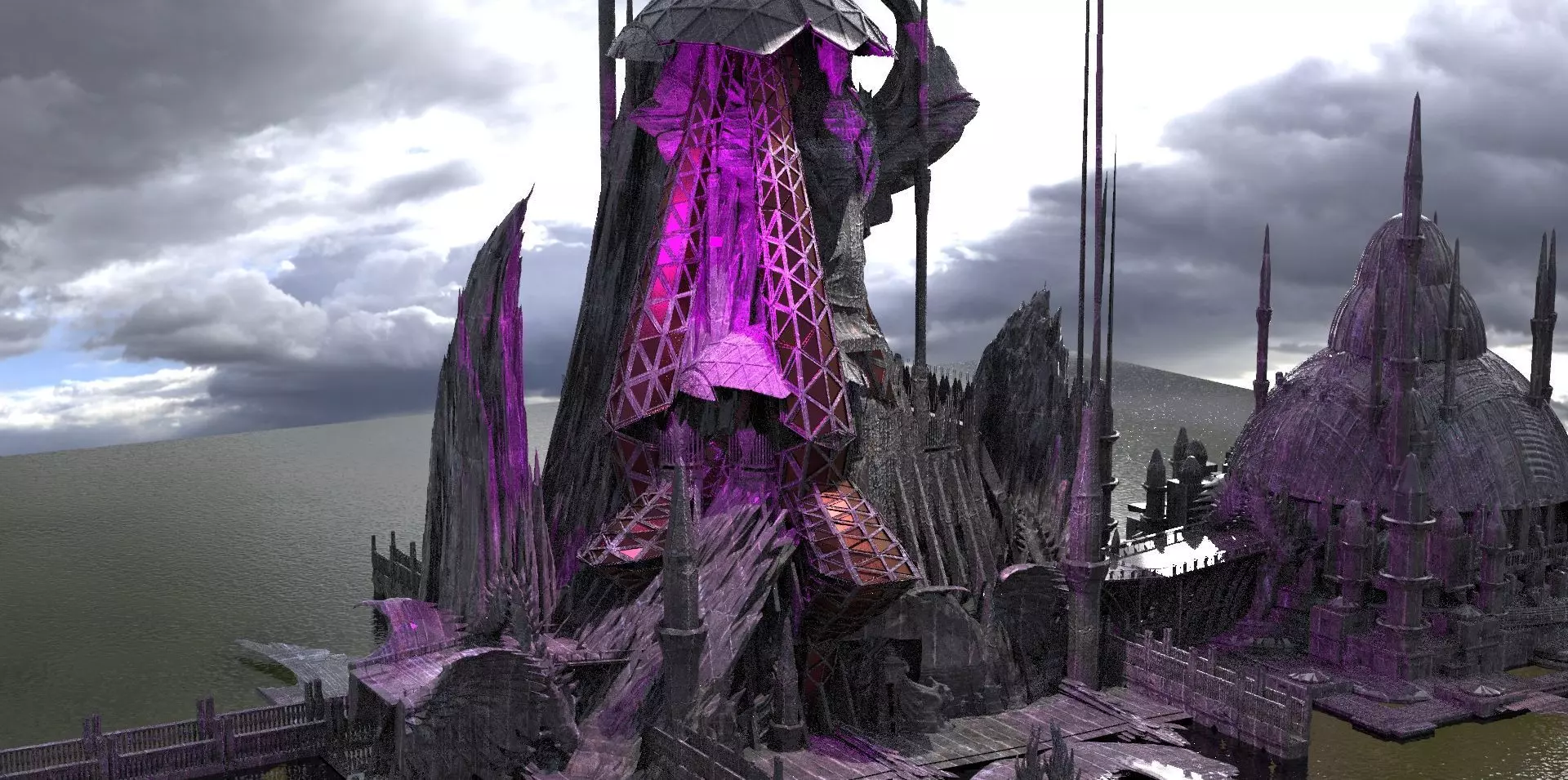 Wolfs lair Steppenwolf mountains 3D model_0