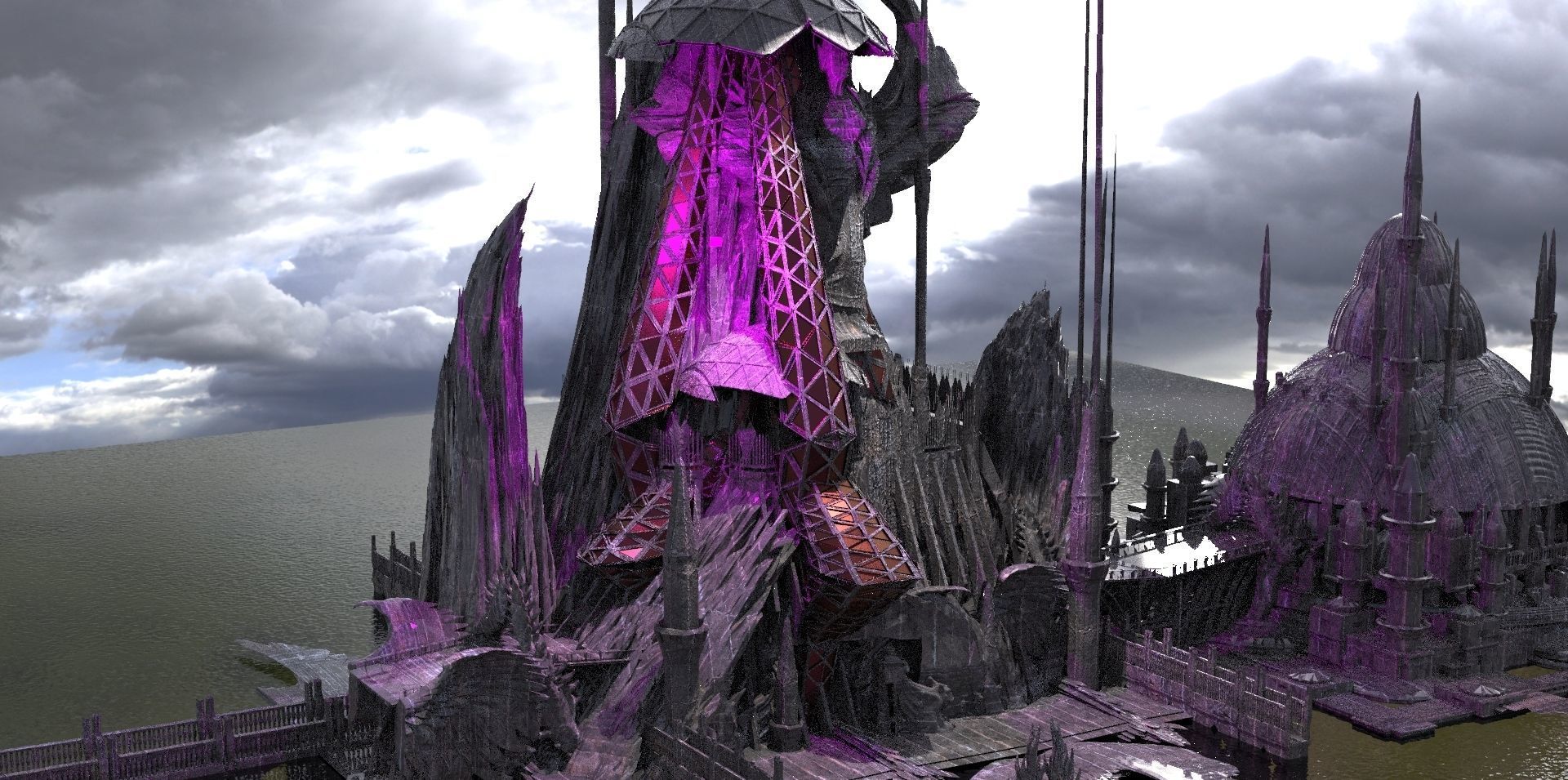 Wolfs lair Steppenwolf mountains 3D model_1