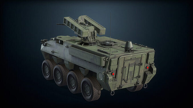 Military APC B420 Low-poly 3D model 6