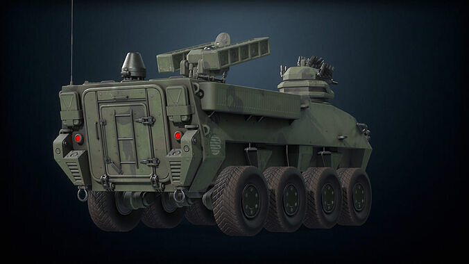 Military APC B420 Low-poly 3D model 2