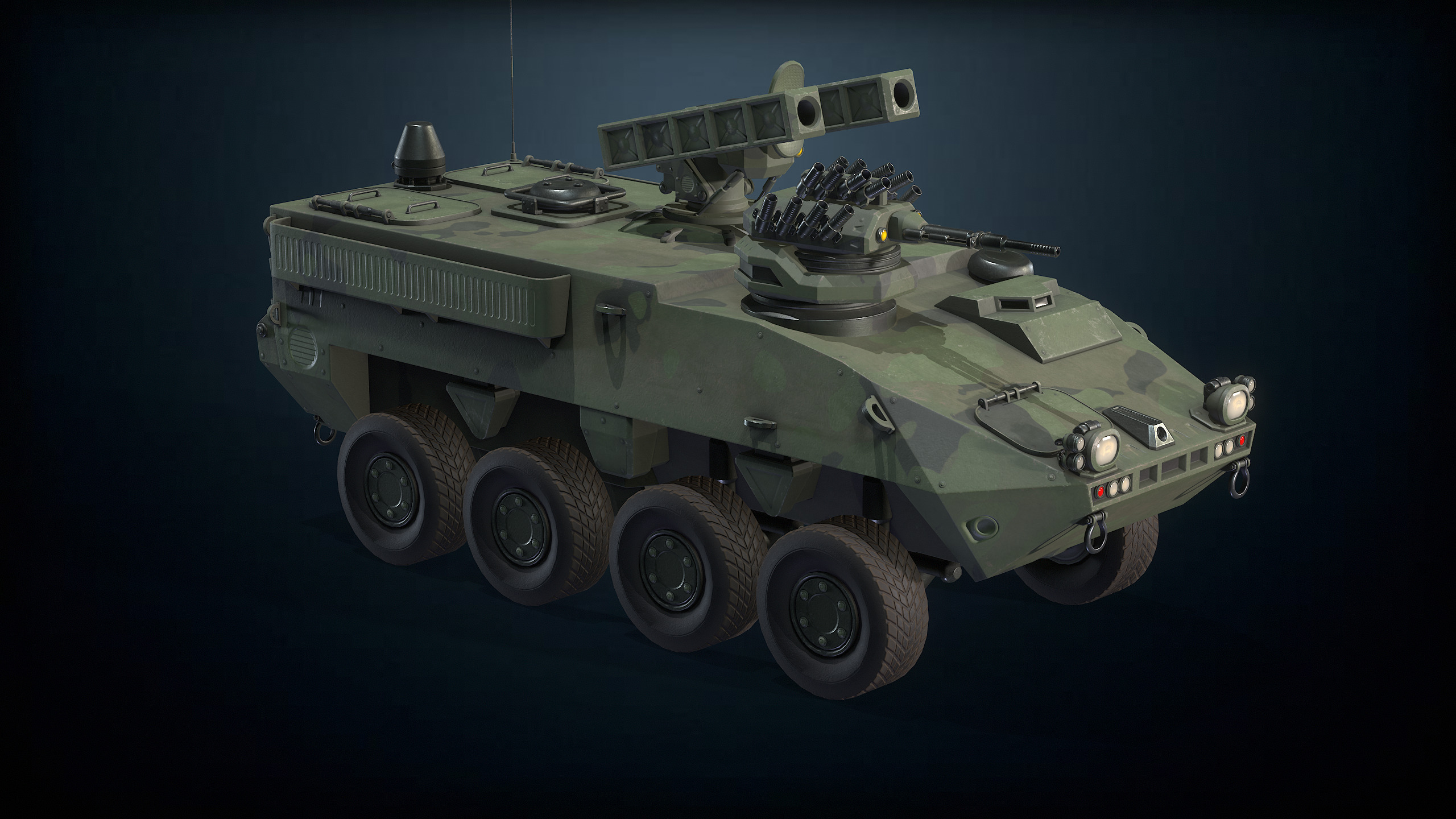 Military APC B420 Low-poly 3D model_8