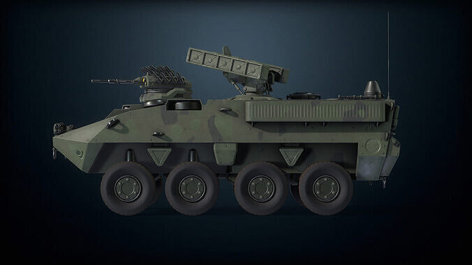 Military APC B420 Low-poly 3D model 5