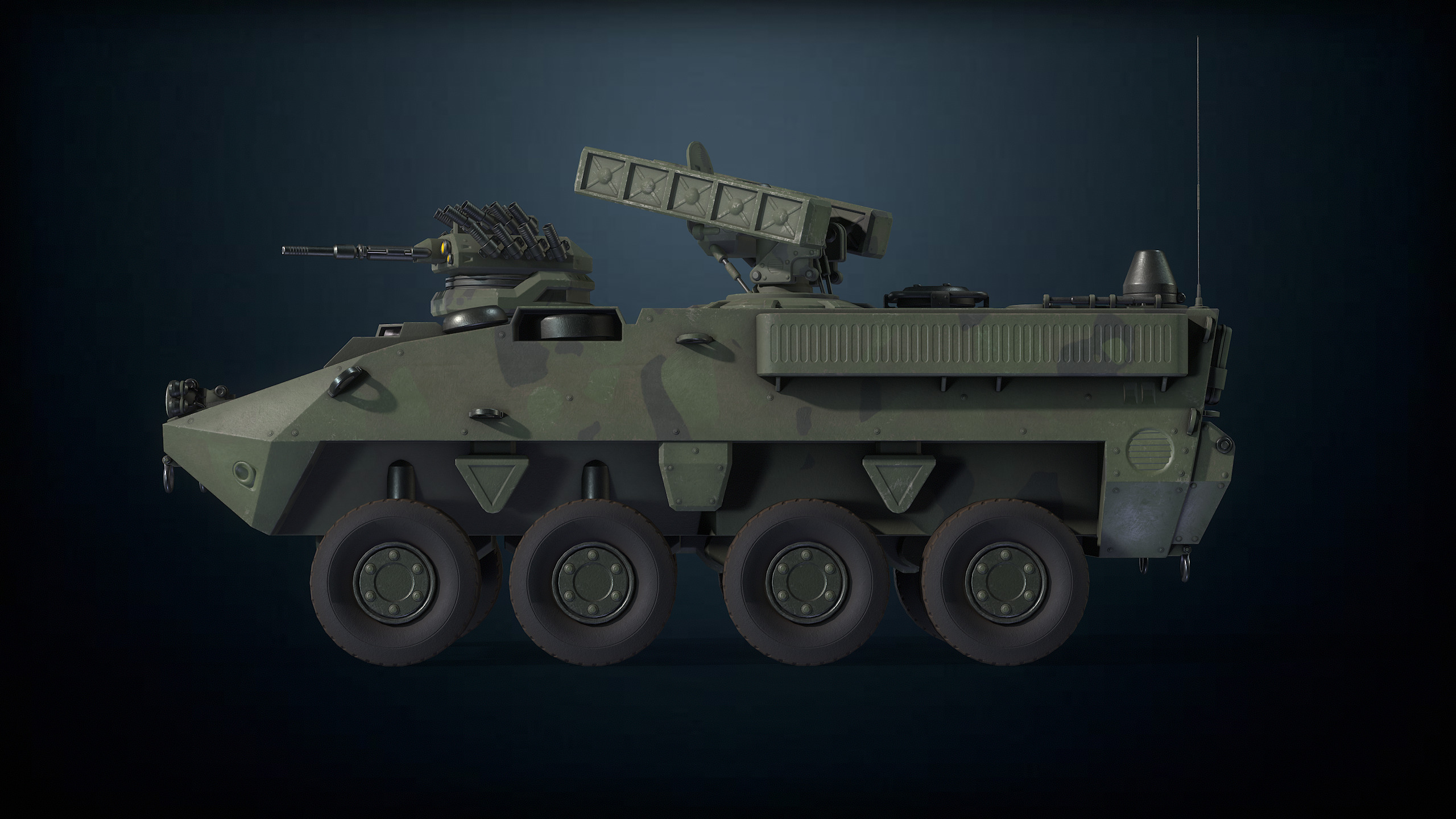 Military APC B420 Low-poly 3D model_5