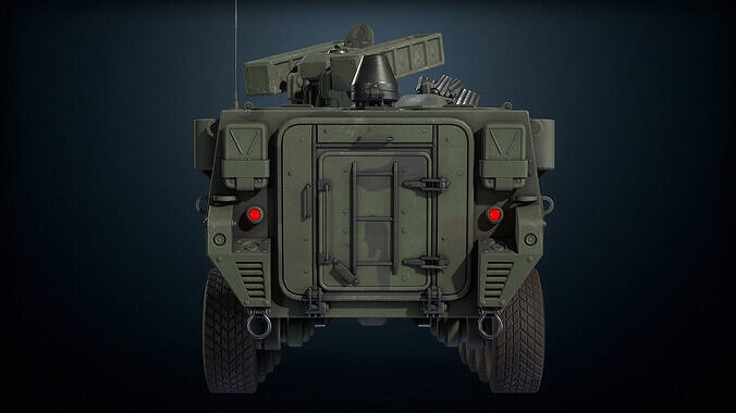 Military APC B420 Low-poly 3D model 4