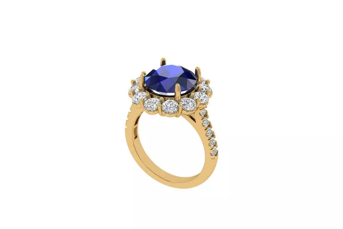 Solitaire Engagement Ring 3D print model_0