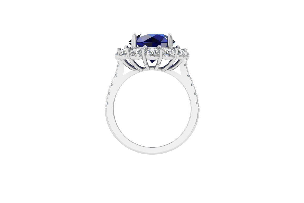 Solitaire Engagement Ring 3D print model_7