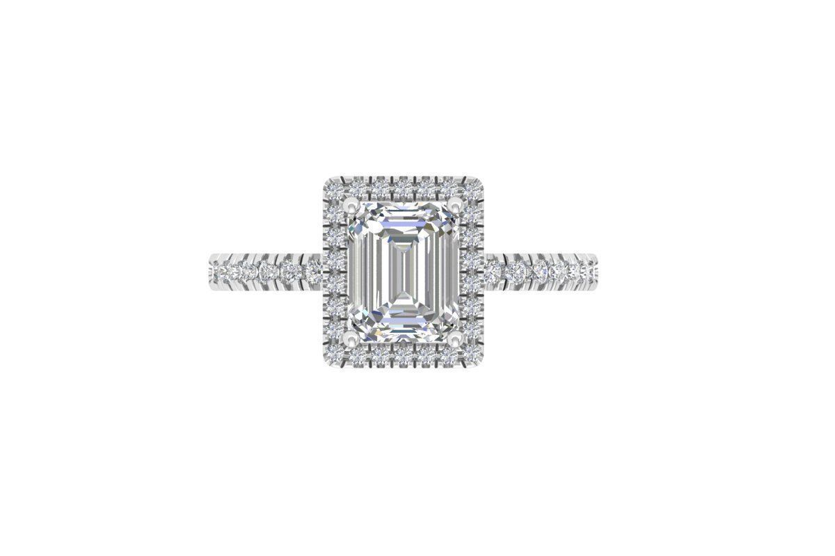 Emerald Art Deco Ring 3D print model_3