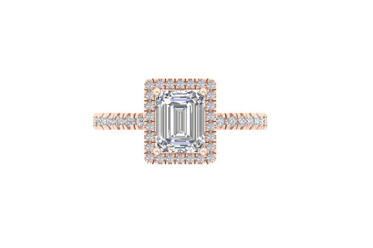 Emerald Art Deco Ring 3D print model_2