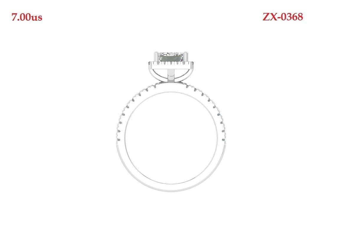 Emerald Art Deco Ring 3D print model_11