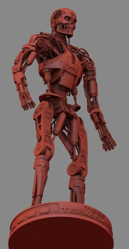 T-800 Terminator High Detal 3D print model_36