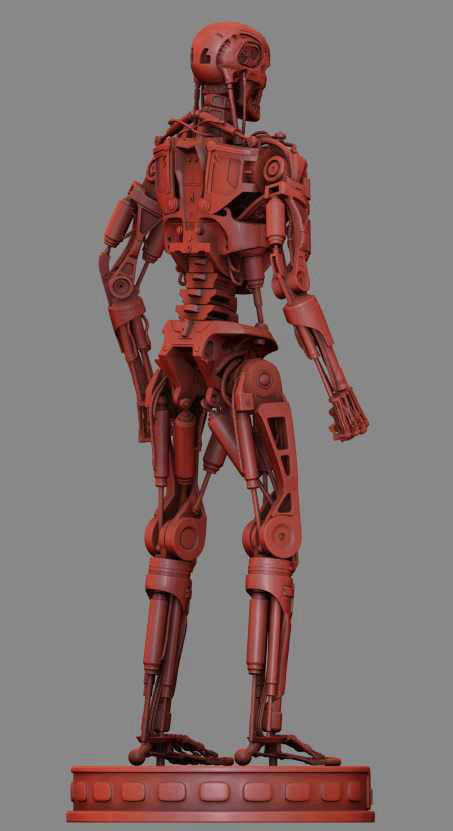 T-800 Terminator High Detal 3D print model_17