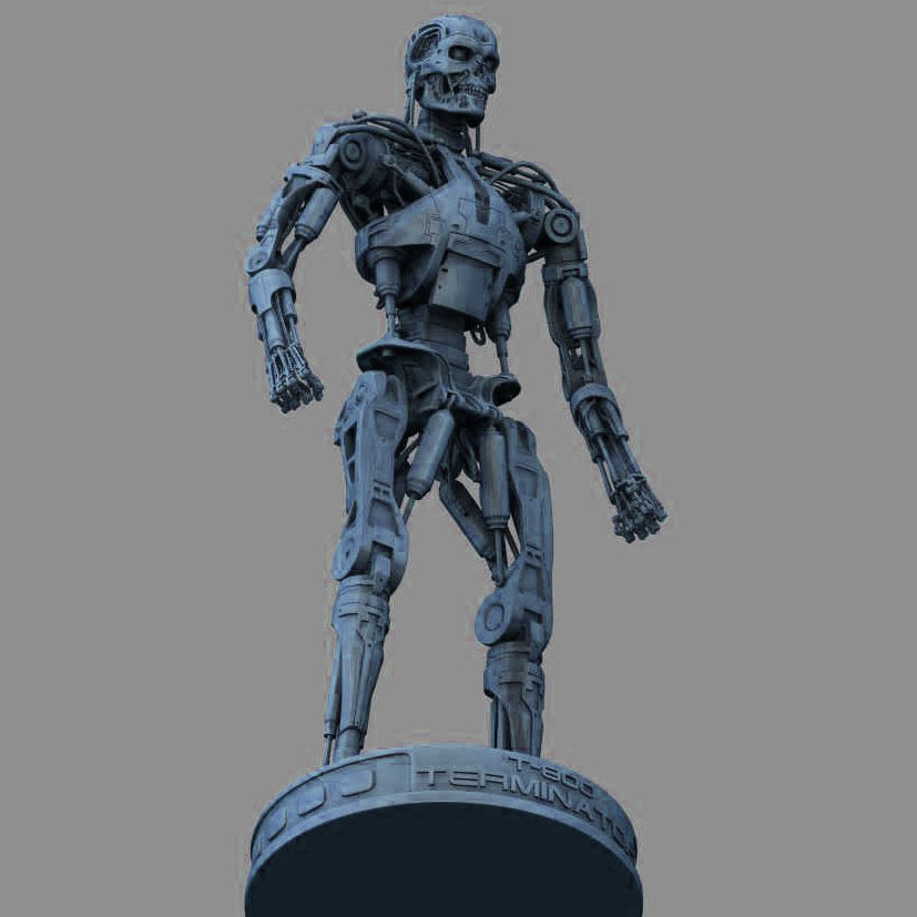 T-800 Terminator High Detal 3D print model_8