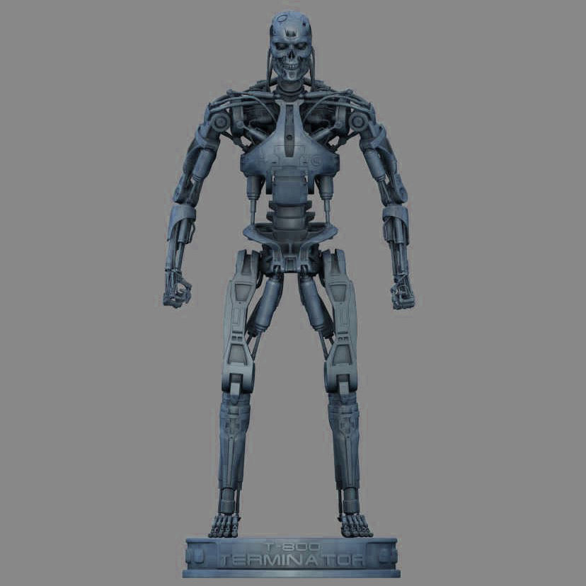 T-800 Terminator High Detal 3D print model_7