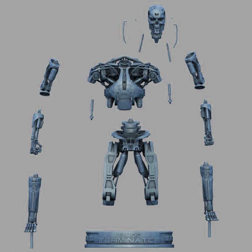 T-800 Terminator High Detal 3D print model_2