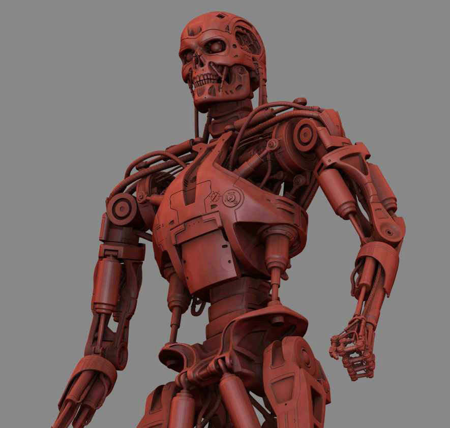 T-800 Terminator High Detal 3D print model_31