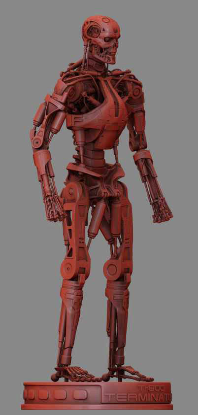 T-800 Terminator High Detal 3D print model_19