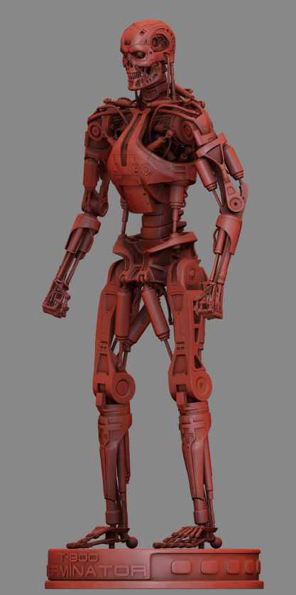 T-800 Terminator High Detal 3D print model_13