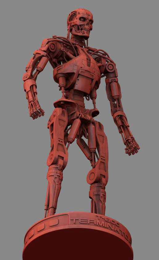 T-800 Terminator High Detal 3D print model_34