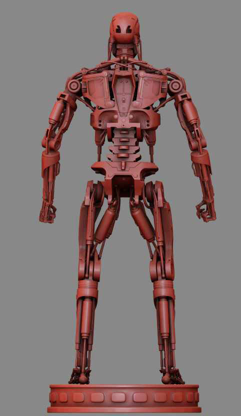 T-800 Terminator High Detal 3D print model_16