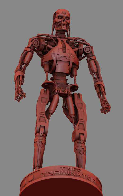 T-800 Terminator High Detal 3D print model_37