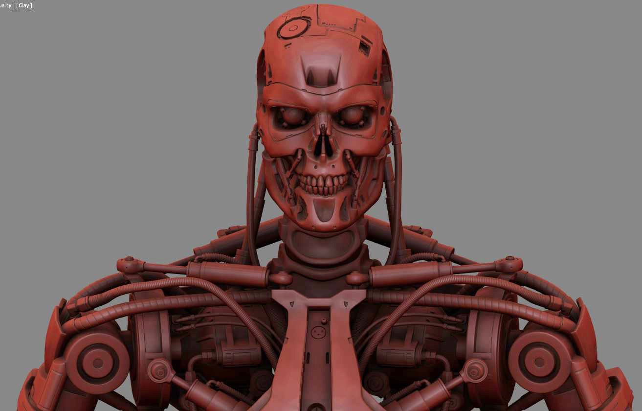 T-800 Terminator High Detal 3D print model_24