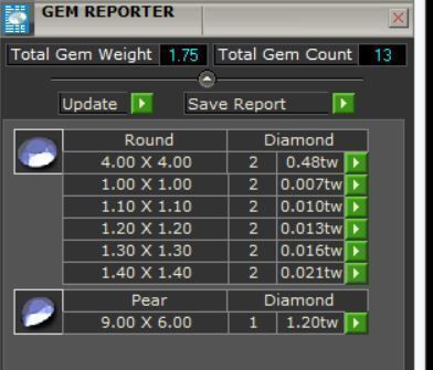 Pear 3 Stone Ring 3D print model_12