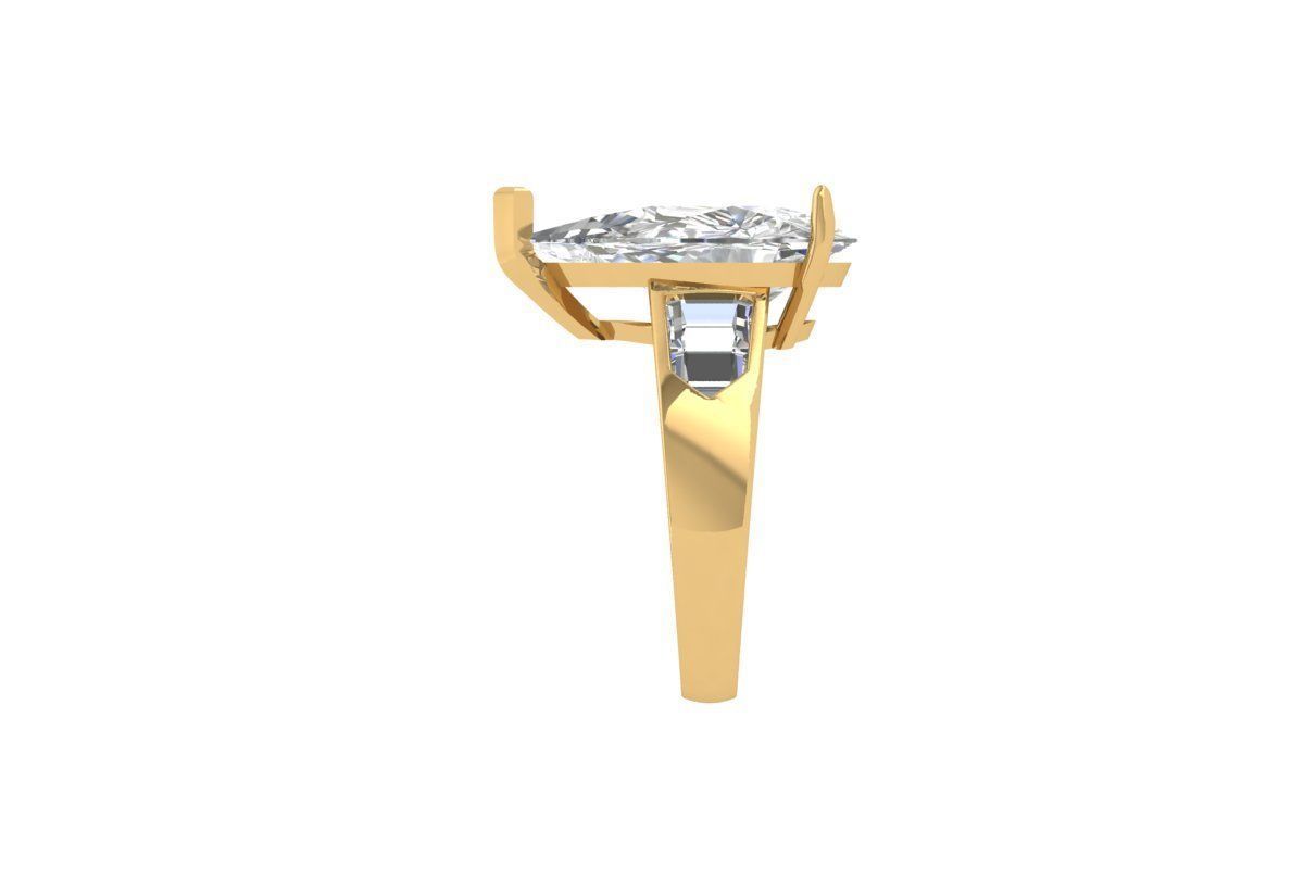 Pear Art Deco Ring 3D print model_8