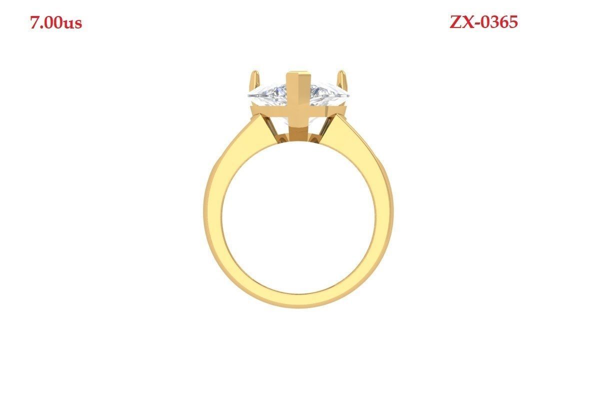 Pear Art Deco Ring 3D print model_11