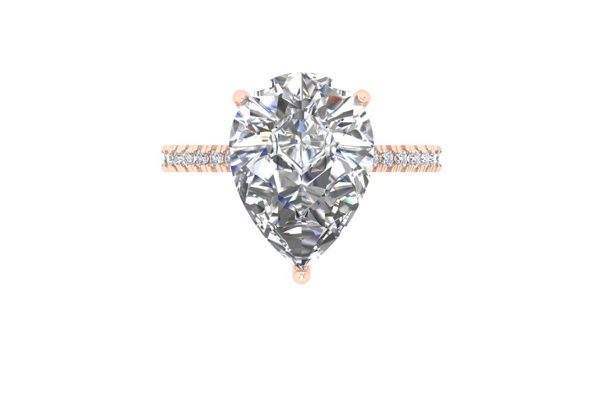 Pear Art Deco Ring 3D print model_3