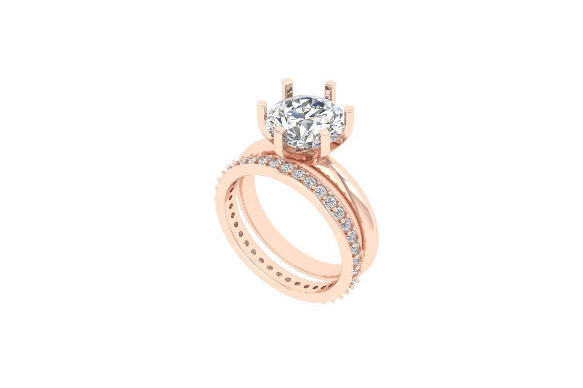 Solitaire Engagement Ring 3D print model_5